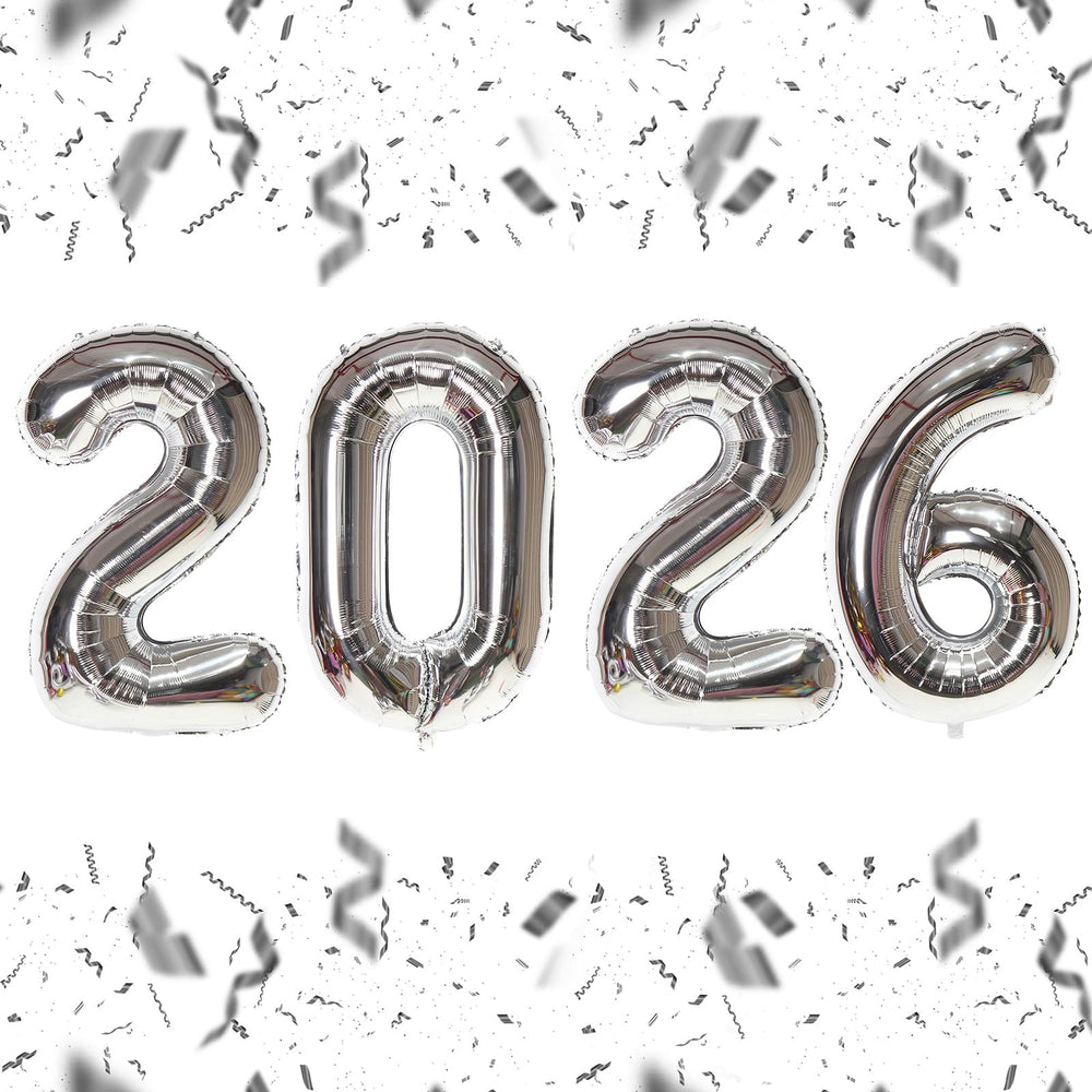 KALOR 2026 silver foil 16 inch balloon for a photo backdrop