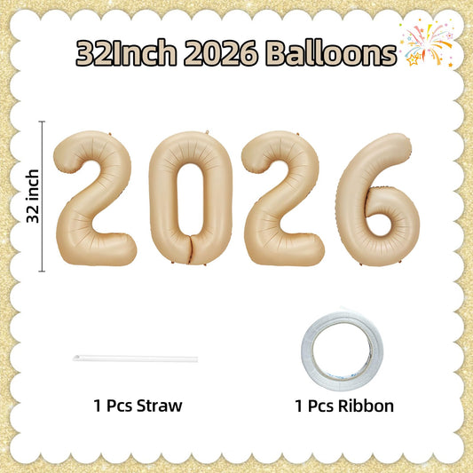 KALOR foil number balloons 2026, shiny and reusable for celebrations.