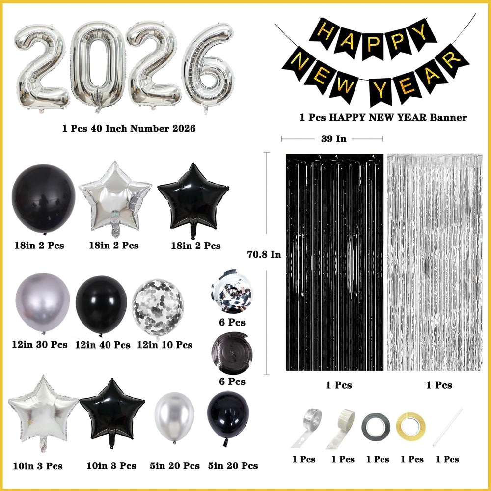 Kalor Happy New Year banner enhances bold doorway decor for celebrations