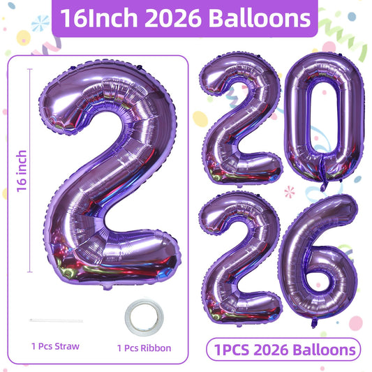 KALOR close-up of the metallic purple foil balloon showing glossy finish.