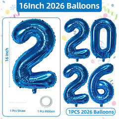 KALOR NY New Year ribbon 16 ft enhances balloon display and photo setups