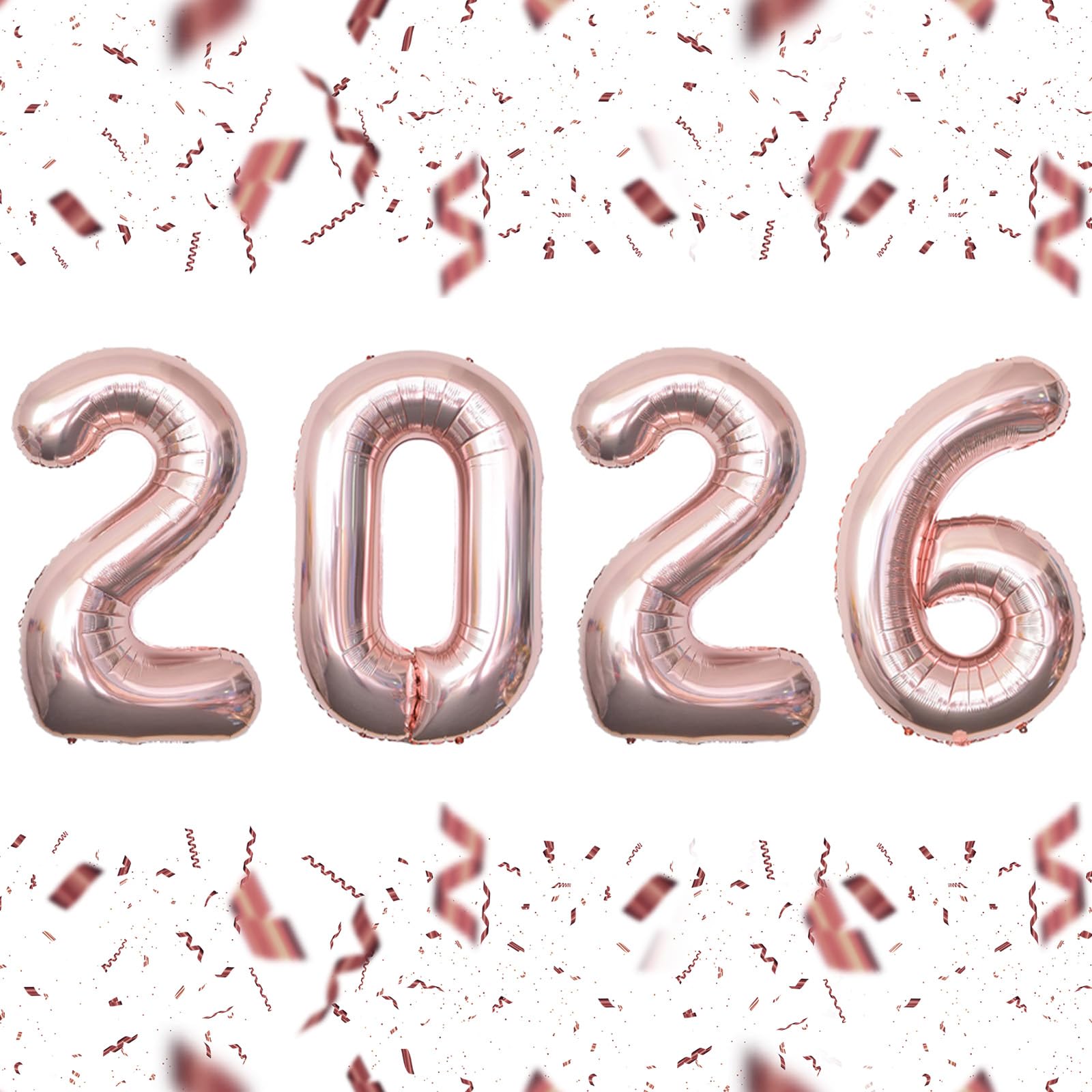 KALOR rose gold 2026 balloons close-up shine for elegant photo backdrop