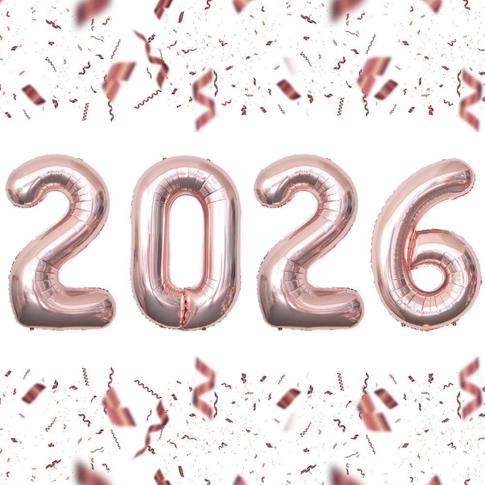 KALOR rose gold 2026 balloons close-up shine for elegant photo backdrop