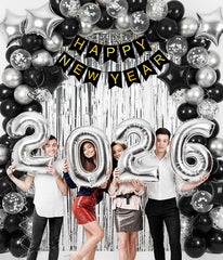 Kalor star foil balloons 18-inch black and silver add shimmering accents