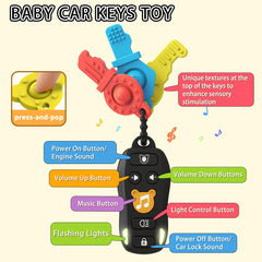 KALUYA colorful keys textures aid tactile stimulation and curiosity.