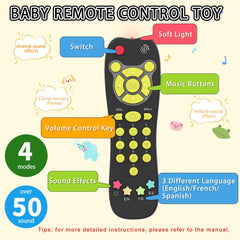 KALUYA toy remote buttons close-up for sensory exploration and learning.
