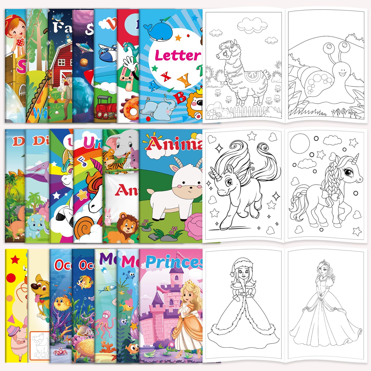 Kalysky 20-pack interior pages featuring 240 pictures for extended coloring fun