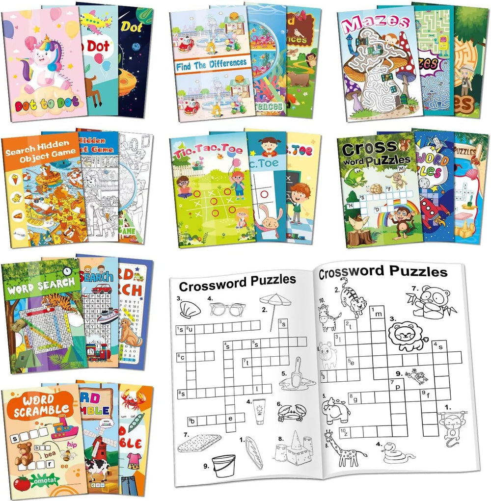 Kalysky 24 mini activity books collection cover for party favors and gifts