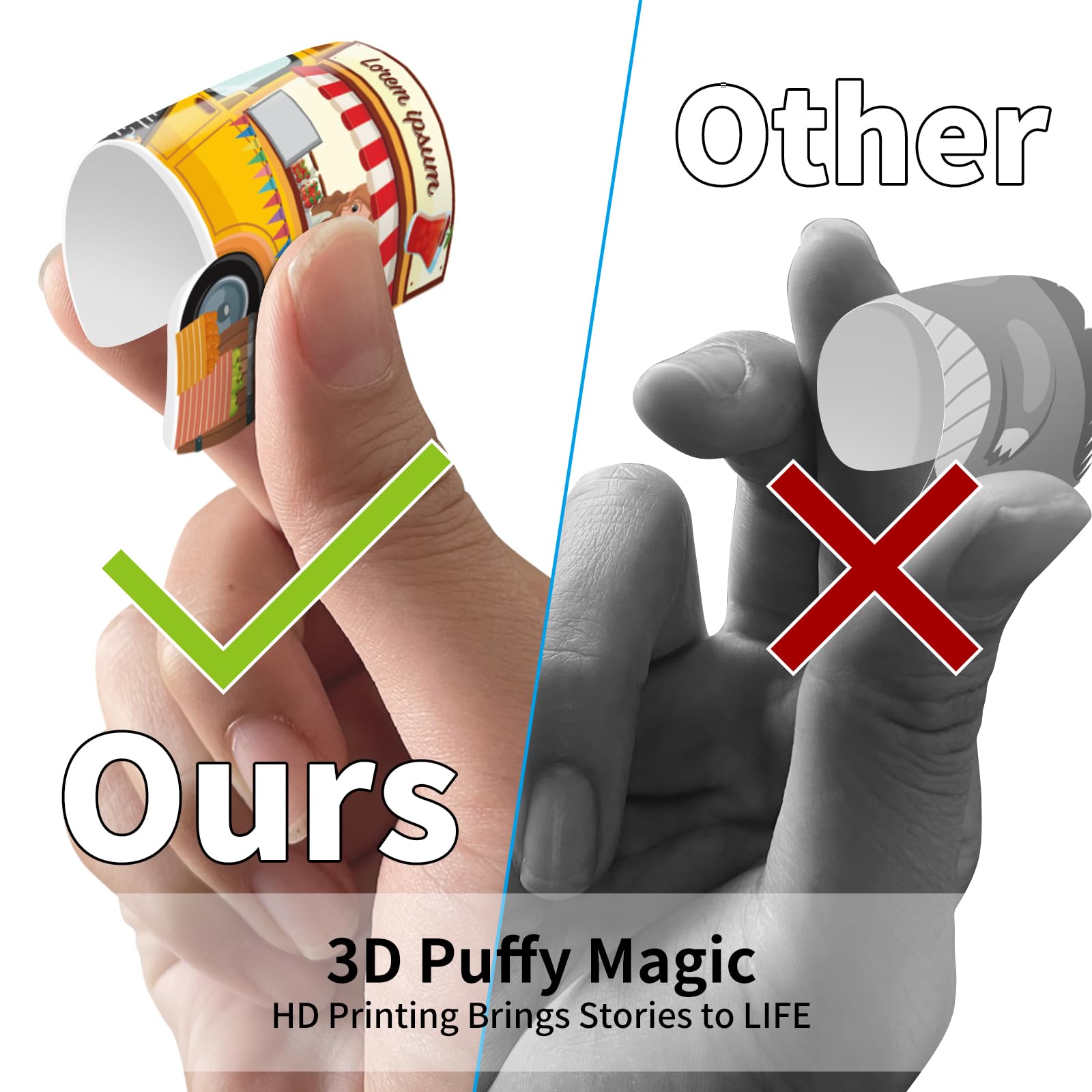 Kalysky 3D stickers collection adds tactile depth to stories and scenes.