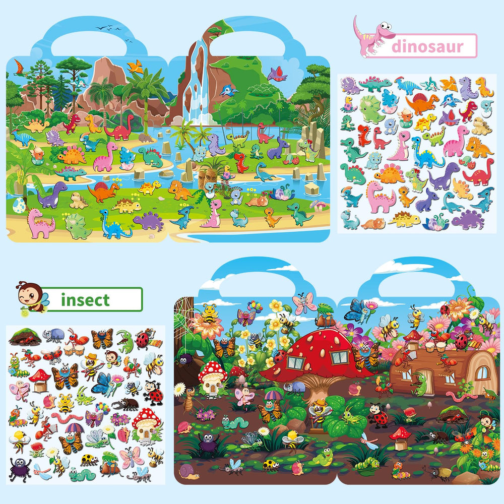 Kalysky insects stickers introduce nature scenes and counting practice for toddlers.