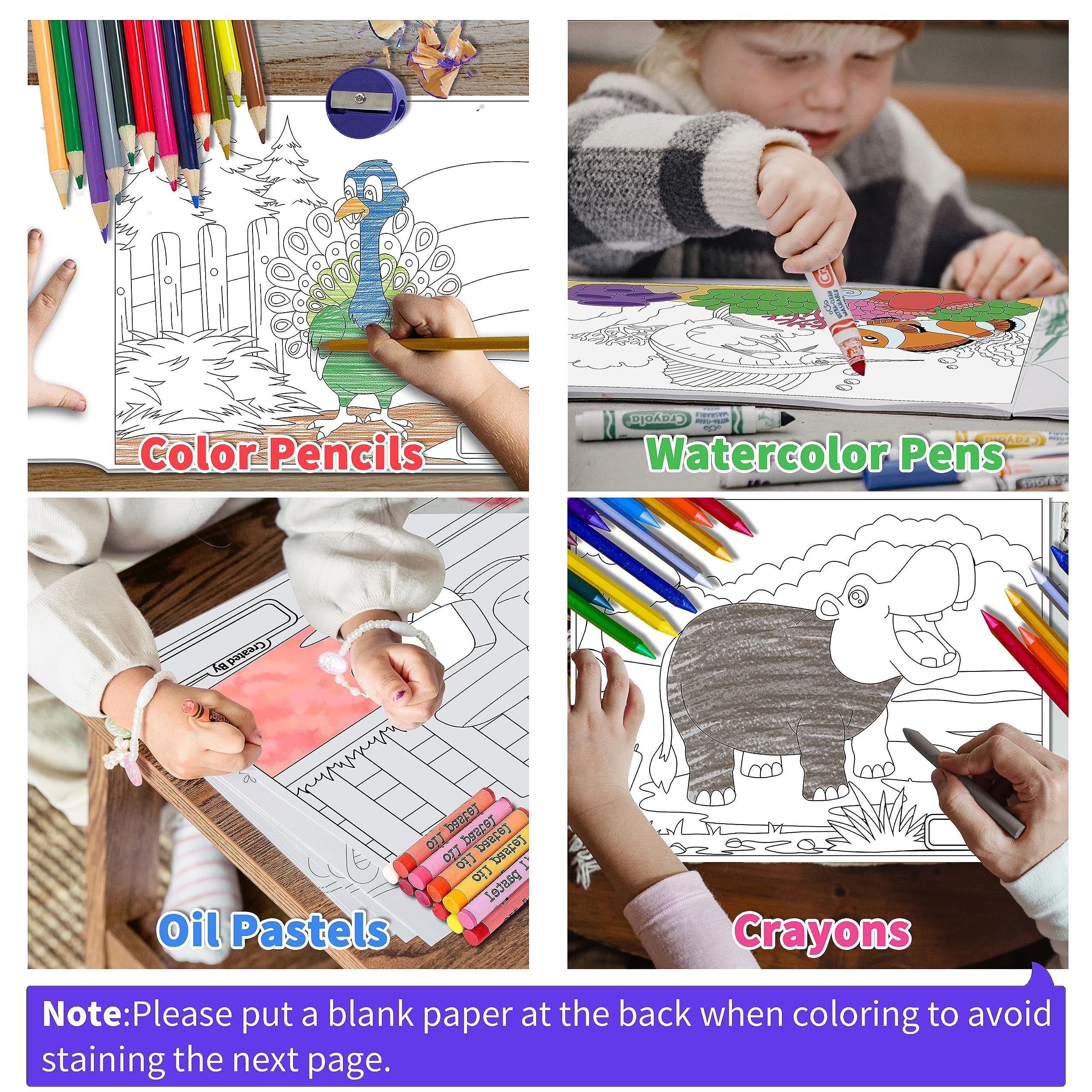 Kalysky animal-word-pattern page blends learning with art.