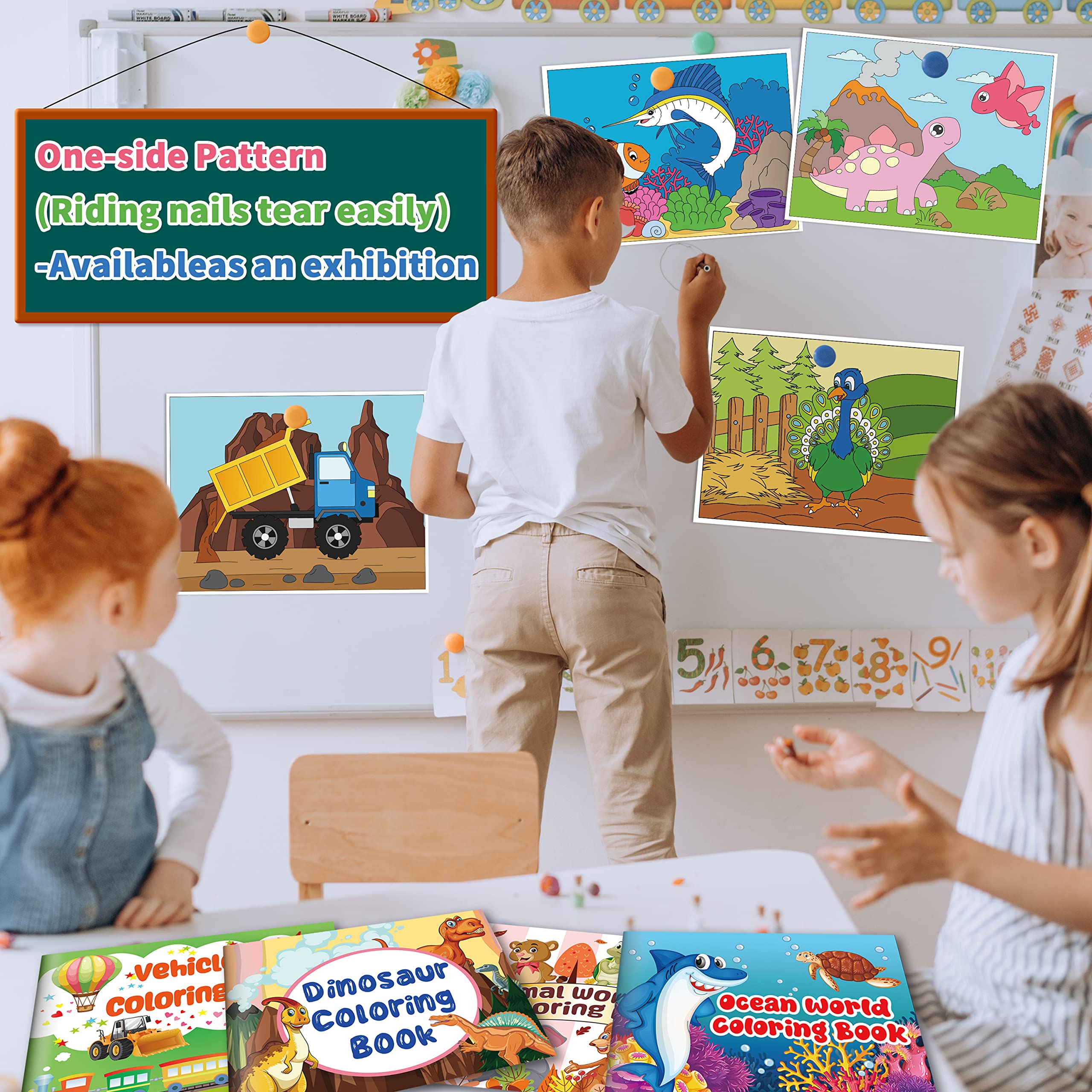 Kalysky dinosaur-pattern page offers engaging shapes for coloring time.