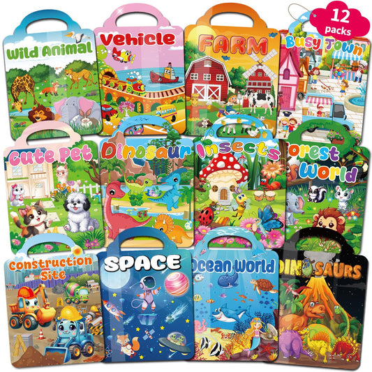 Kalysky dinosaurs 3D sticker book for toddlers offers vivid, reusable scenes for imaginative play.