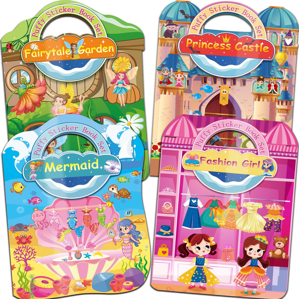 Kalysky dress-up mermaid stickers scene—colorful, reusable decor sparks imaginative storytelling.