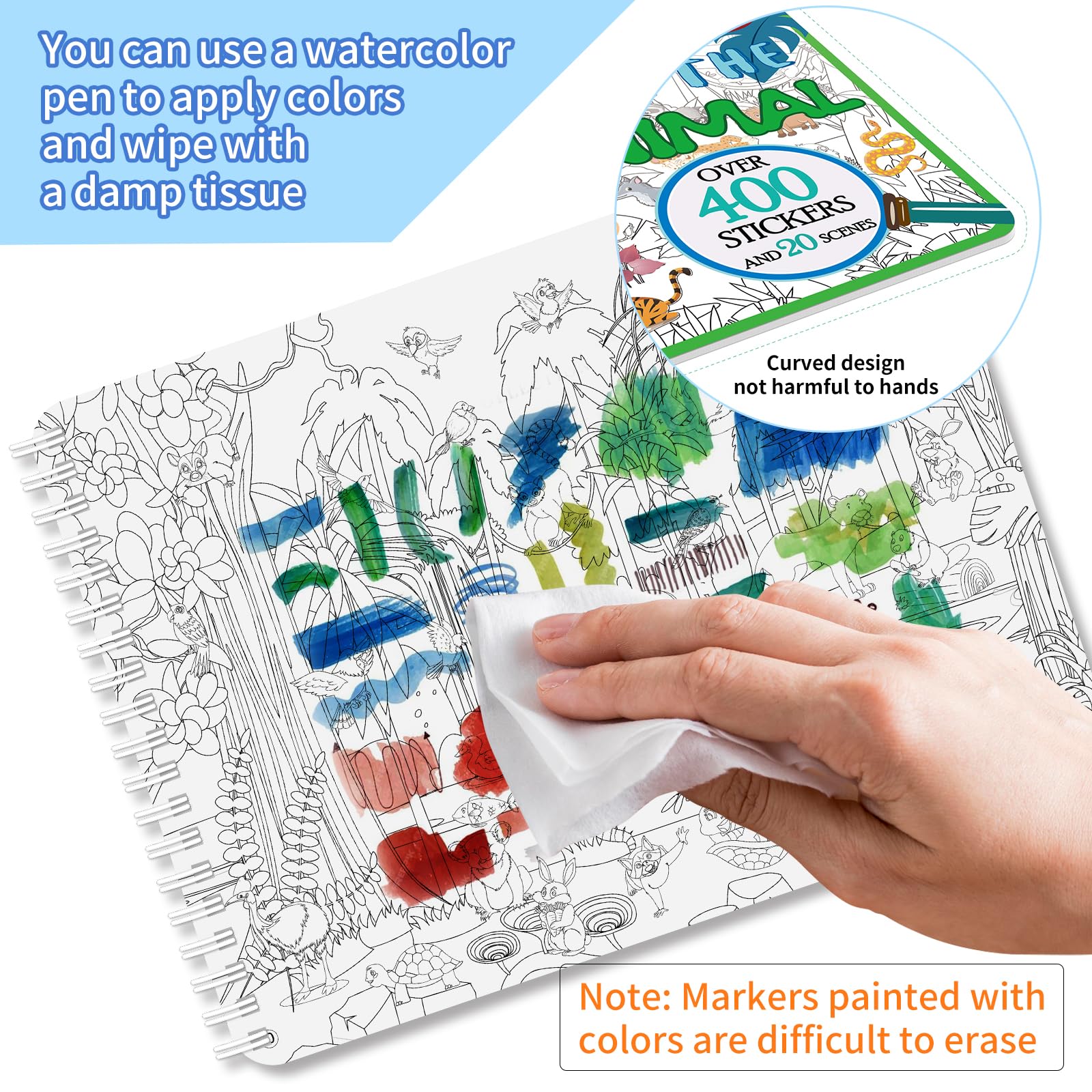 Kalysky Find The Animal Sticker Book 20 coloring pages inviting creative coloring