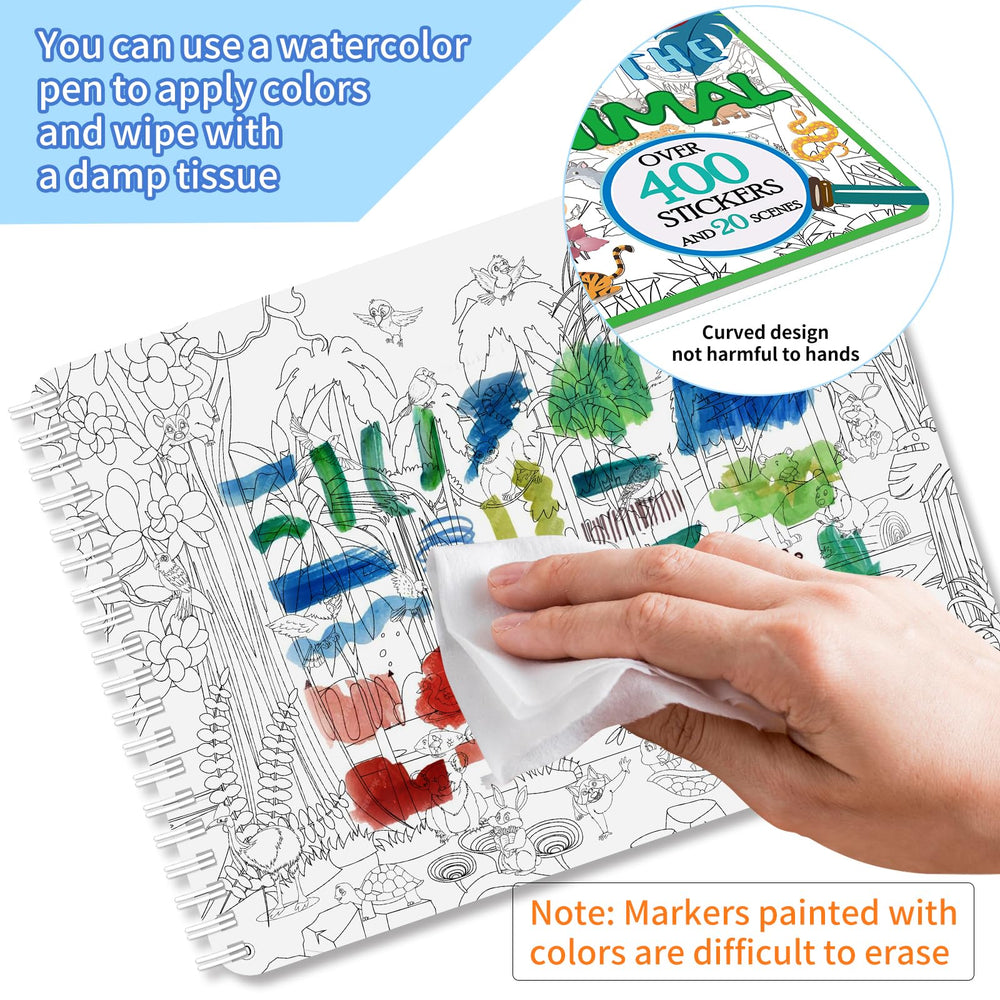 Kalysky Find The Animal Sticker Book 20 coloring pages inviting creative coloring