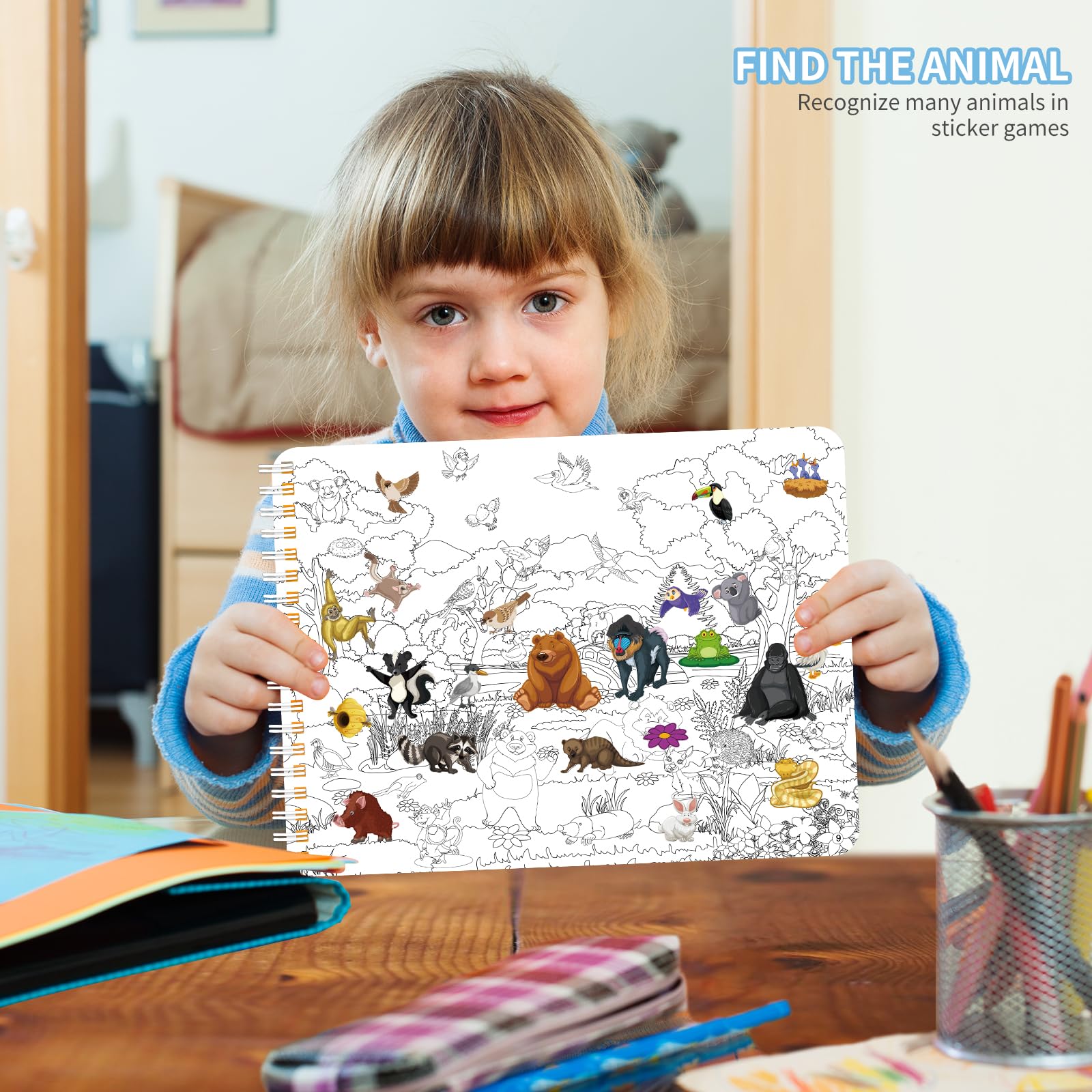 Kalysky Find The Animal Sticker Book road trip entertainment for kids