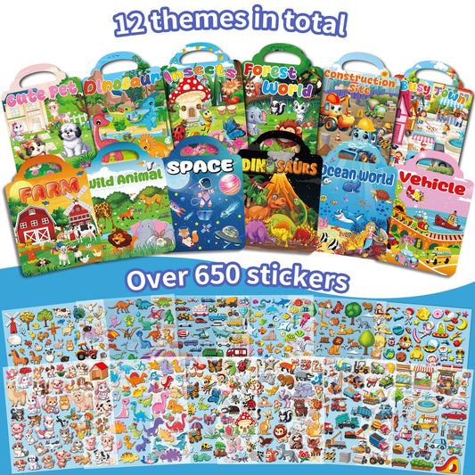 Kalysky insects 3D sticker book provides colorful, tear-resistant stickers for mess-free creativity.