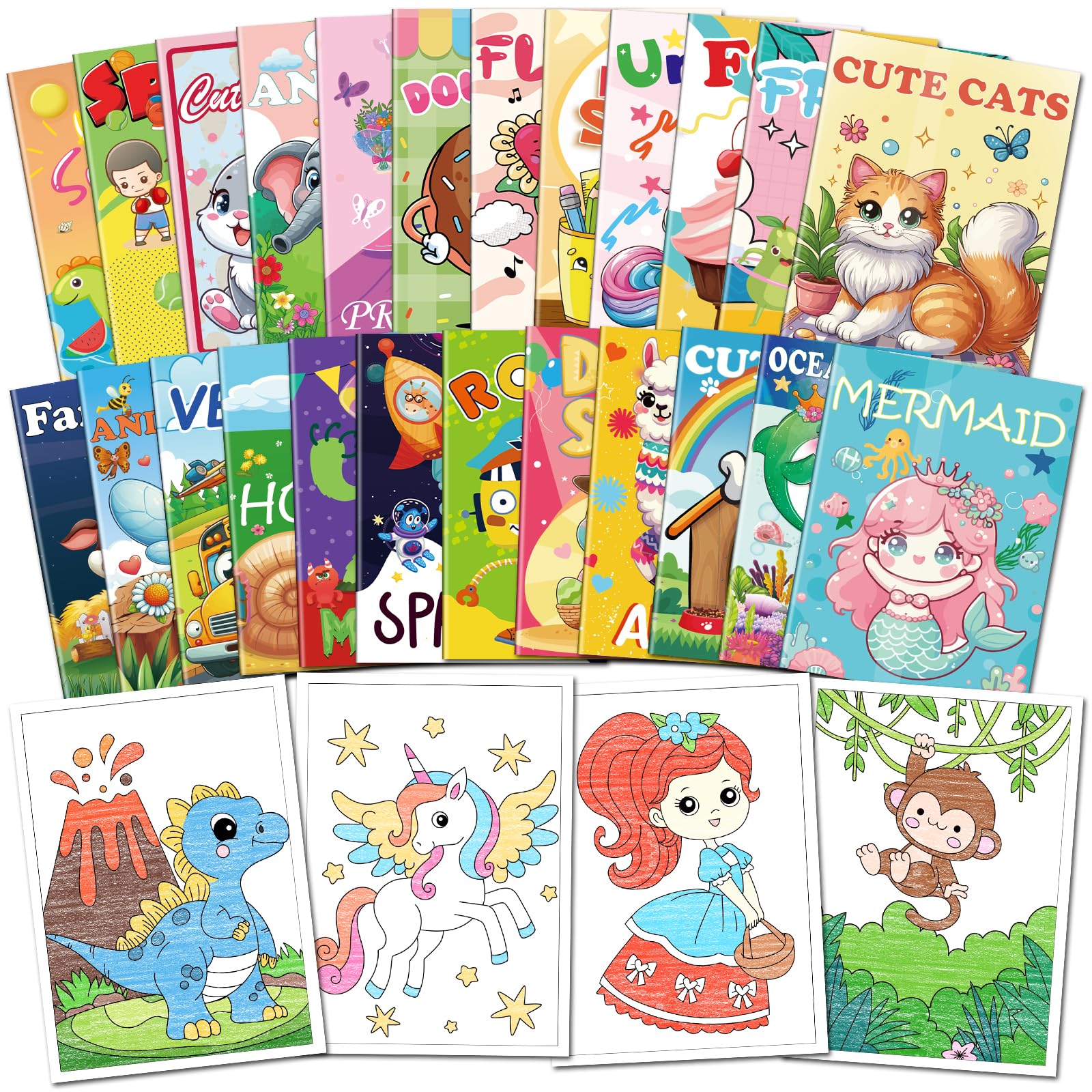 Kalysky mini coloring book animals theme promotes fine motor skills for kids