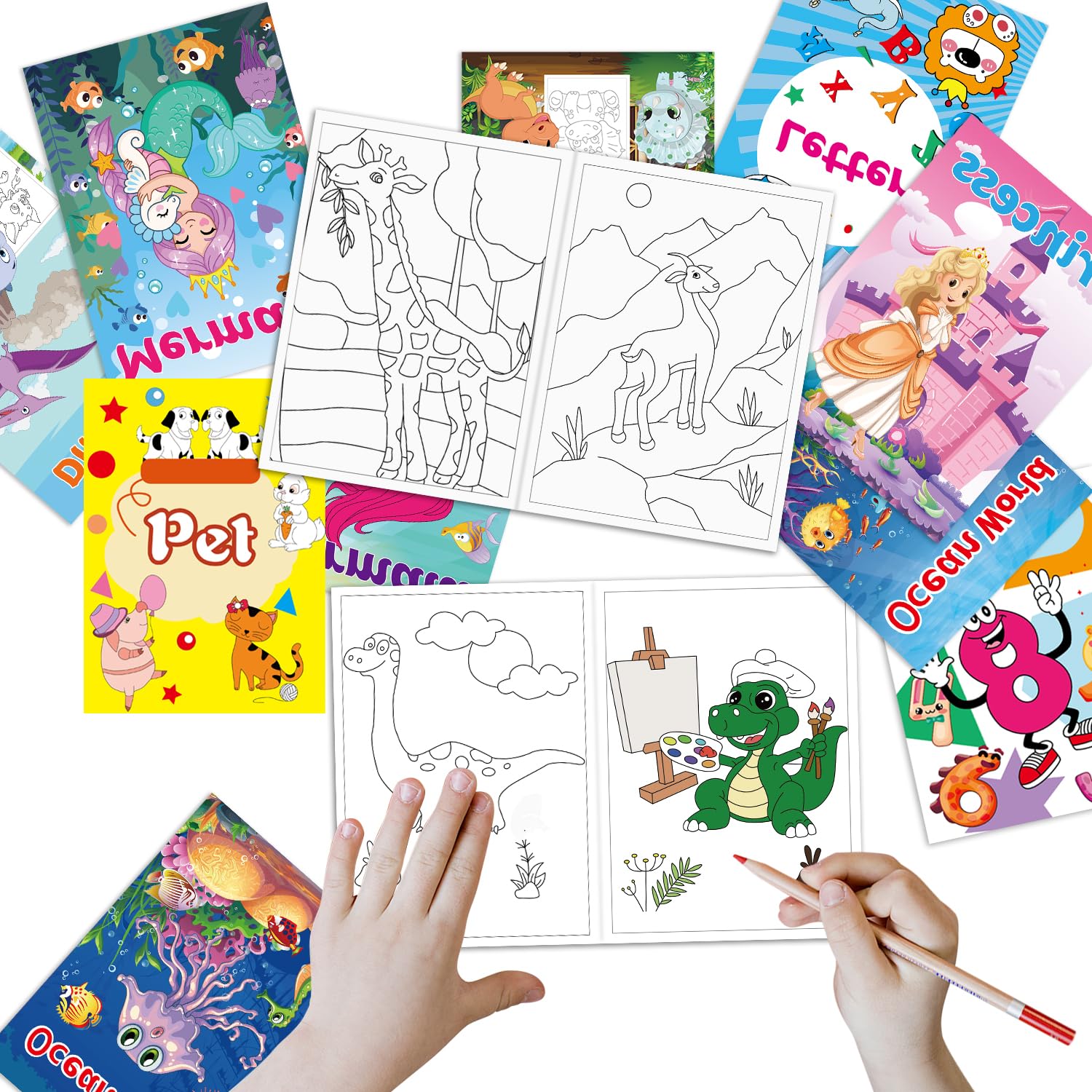 Kalysky mini coloring book dimensions fit little hands and travel