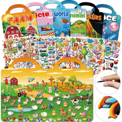 Kalysky Puffy Sticker Books Dinosaurs theme fosters tactile exploration and fine motor skills.