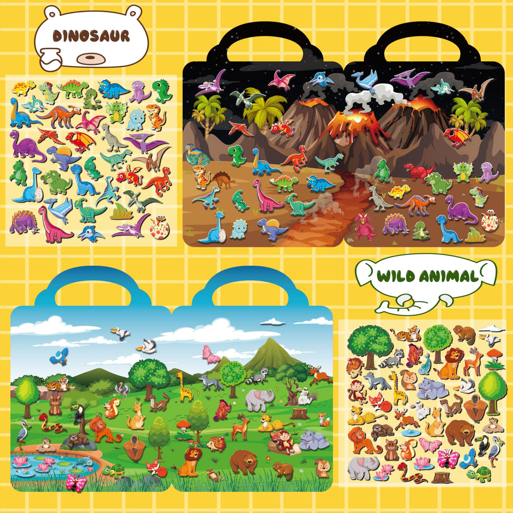 Kalysky Puffy Sticker Books Ocean World inspires underwater adventures and color recognition.