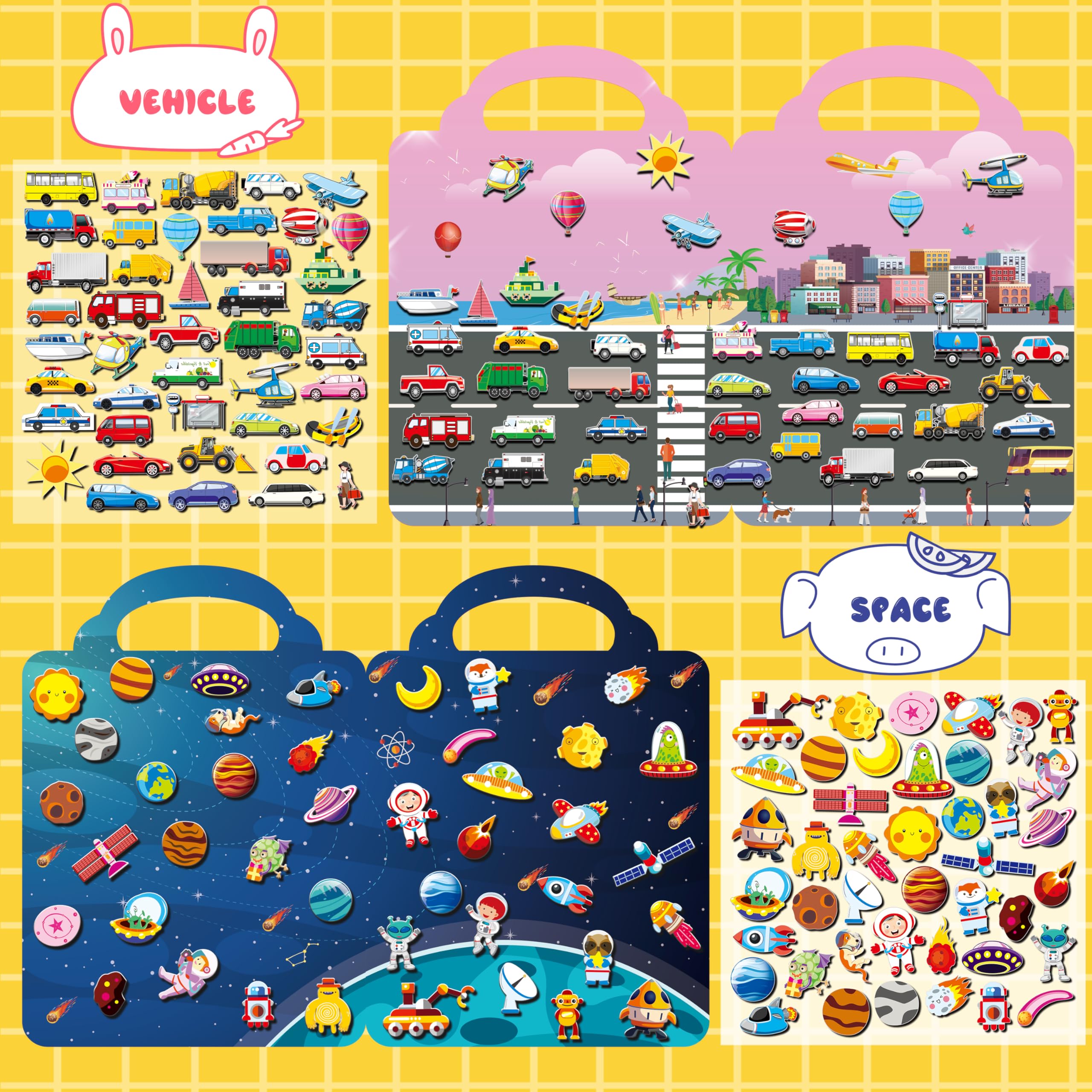 Kalysky Puffy Sticker Books Wild Animals theme encourages imaginative storytelling.