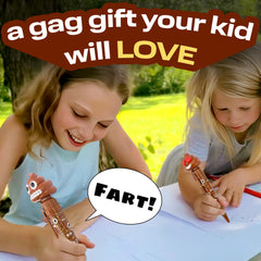 Kamhi World Farting Poop Pen button press demonstrates interactive fart sounds for fun