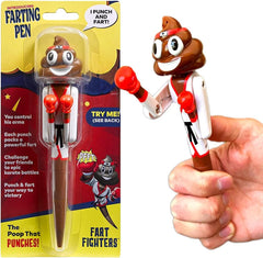Kamhi World farting poop pen ninja-style for playful battles and shared laughs.