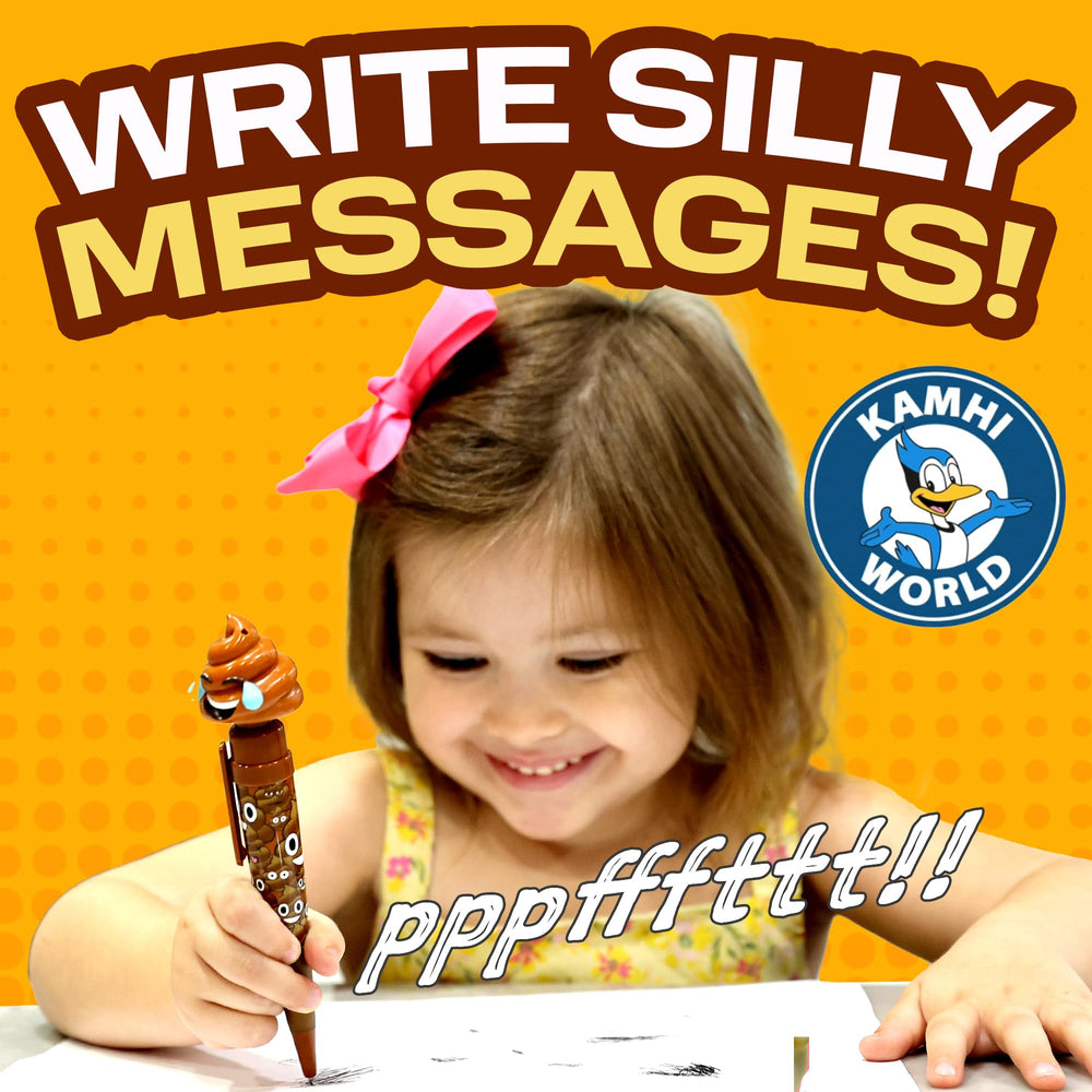 Kamhi World Farting Poop Pen packaging image emphasizes Easter season gift idea