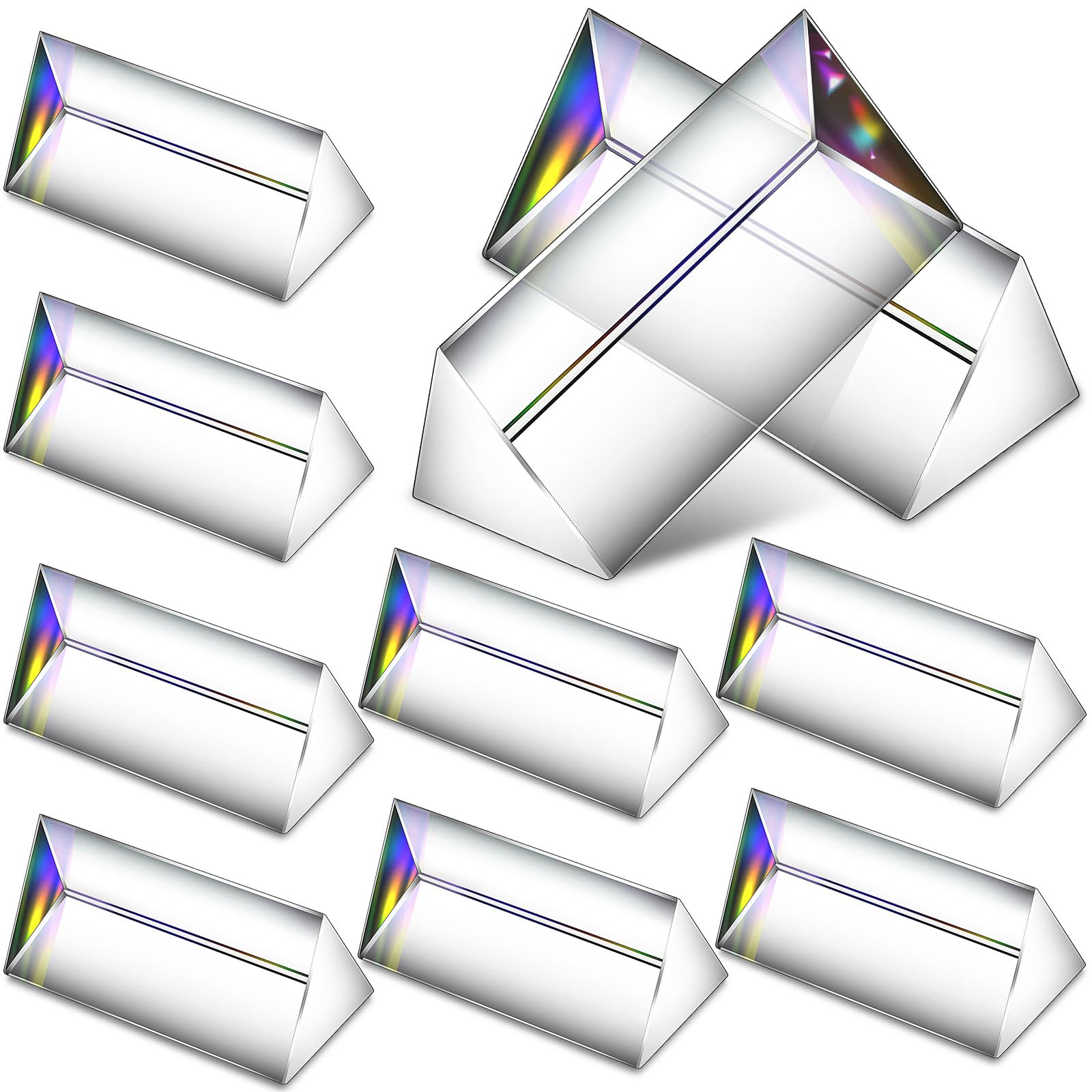 Kanayu 12 pack prism in classroom demos with vivid light refraction.