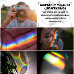 Kanayu crystal glass prism highlights spectrum for science demonstrations.