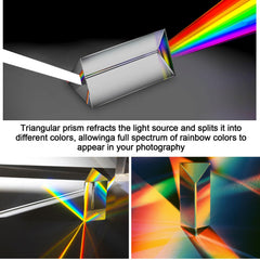 Kanayu prism used in photography to add rainbow dispersion and creative effects.