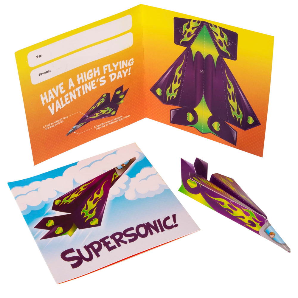Kangaroo 28-pack pilot stickers enhance interactive valentine crafts.