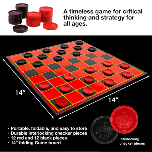 Kangaroo checkers board 24 pieces initial setup for family play