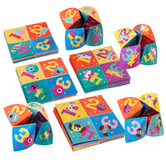 Kangaroo cootie catcher cards front and back designs for kid-friendly exchanges