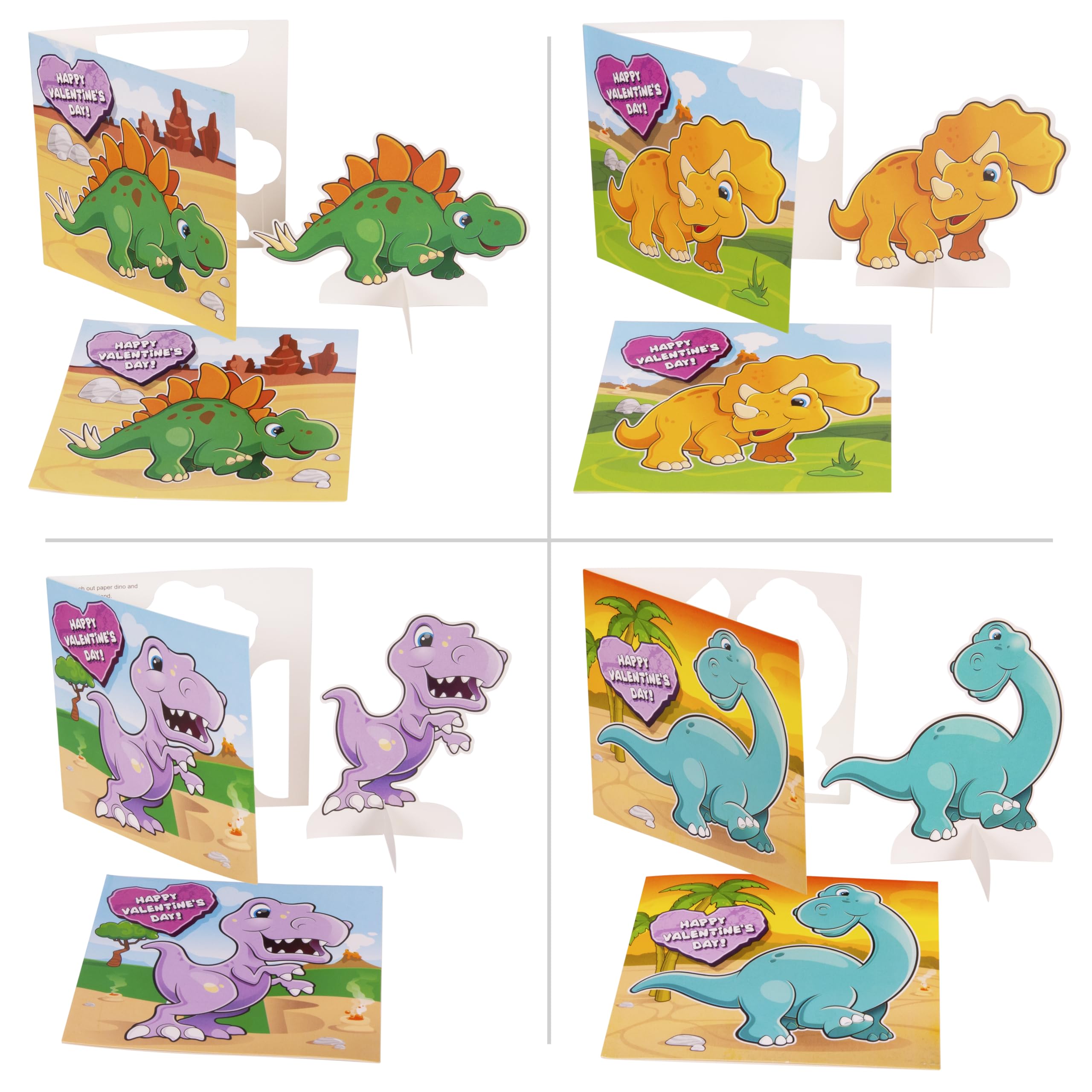 Kangaroo punch-out dinosaurs enable easy assembly and decorating.