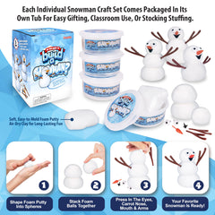 Kangaroo Snowman Kit: eyes, arms, nose, and smile pieces for character.