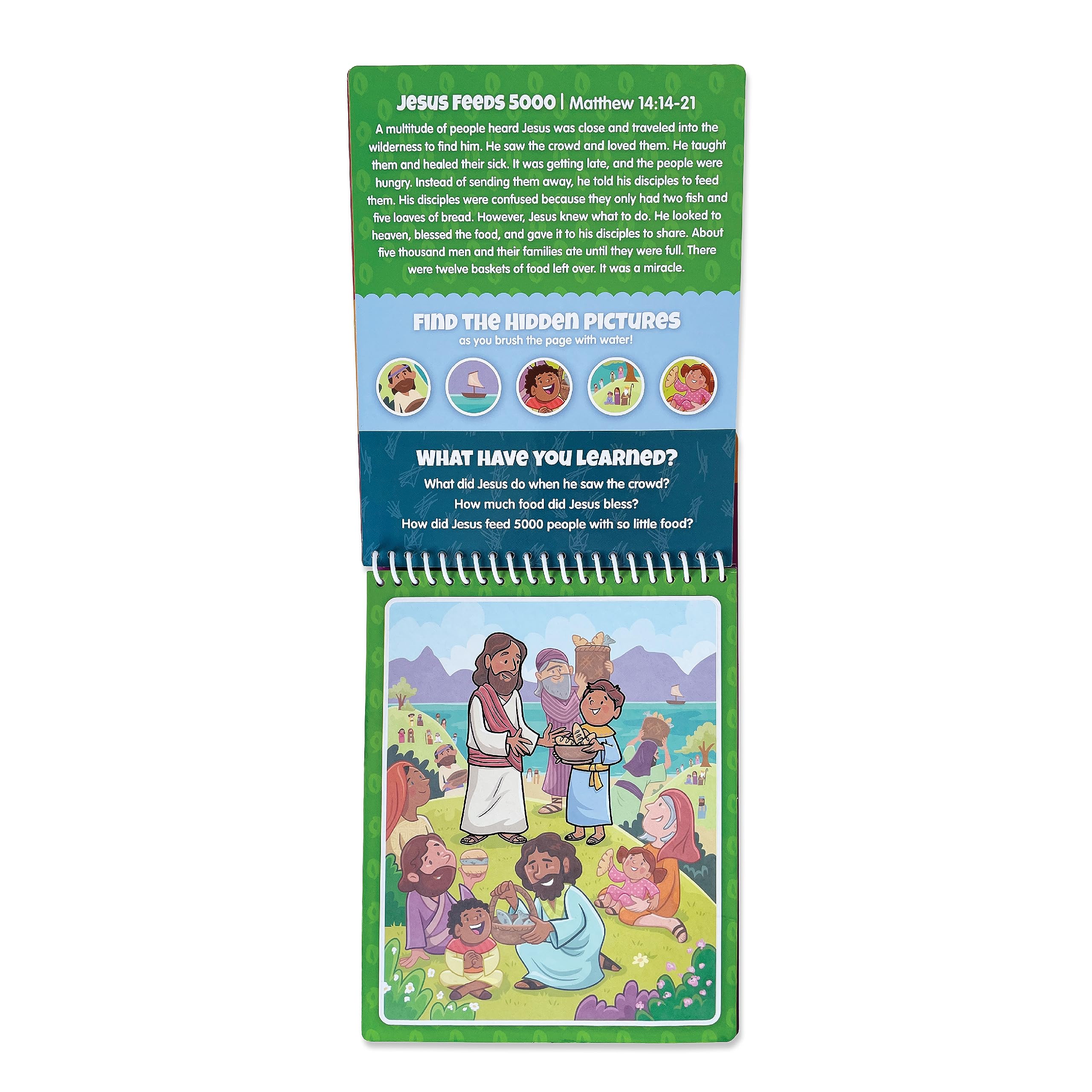 KangaToys Water Reveal includes an Aqua Water Brush for clean, marker-free painting.