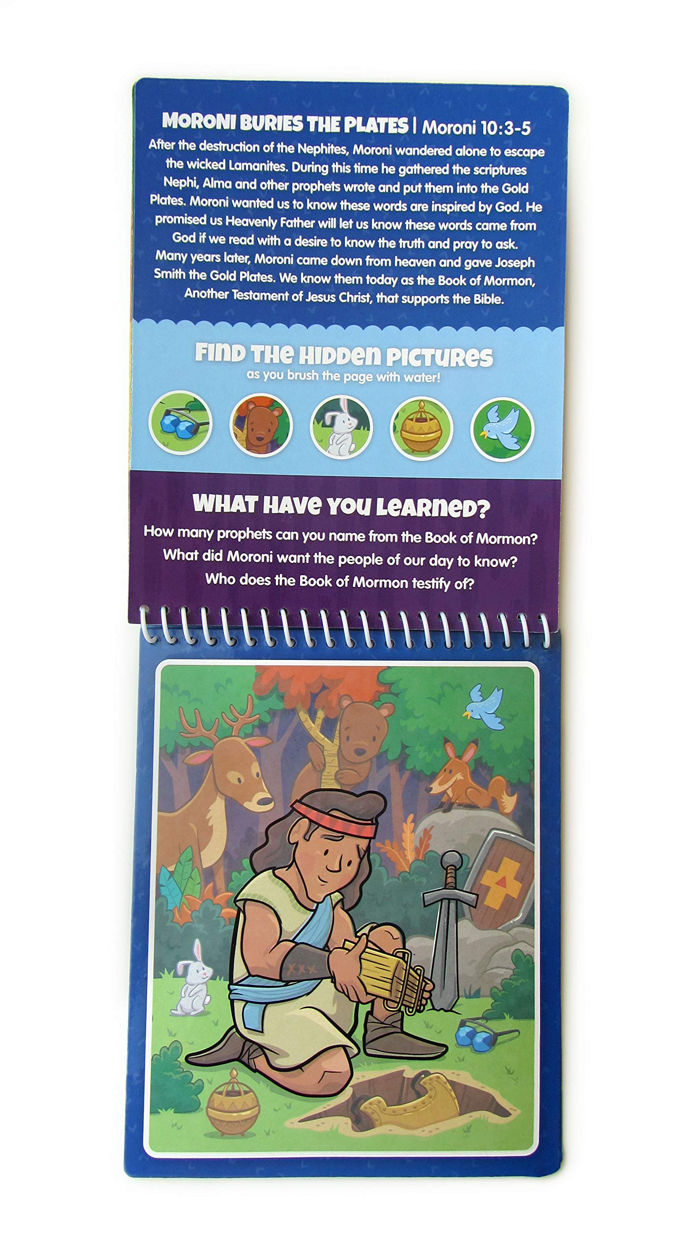 KangaToys Water Reveal Coloring Scripture Book Christ visiting America—age-appropriate spiritual scene