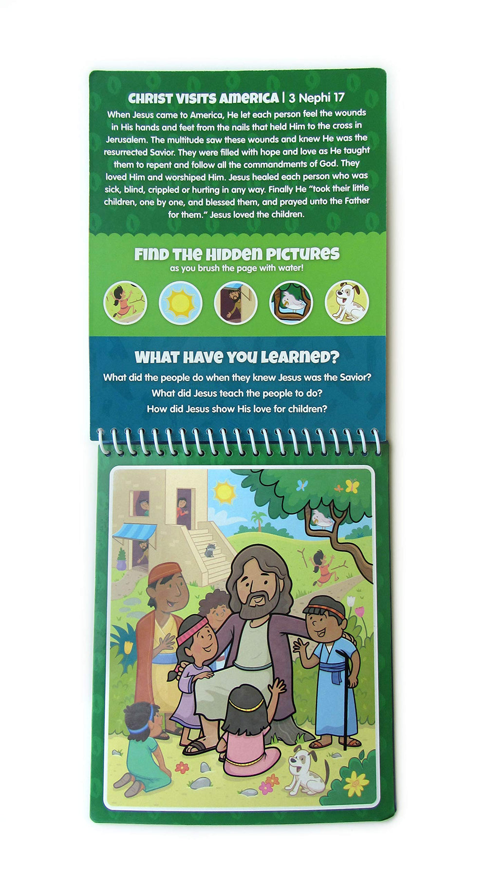 KangaToys Water Reveal Coloring Scripture Book Helaman and the stripling warriors—exploration prompts