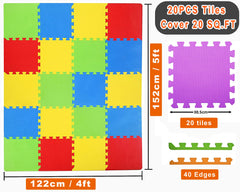 Kangler Kids Puzzle Play Mats 04-inch thick cushions crawls and tumbles