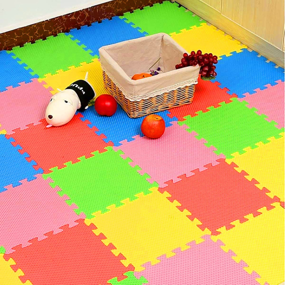 Kangler Kids Puzzle Play Mats easy-clean surface for quick post-play cleanup