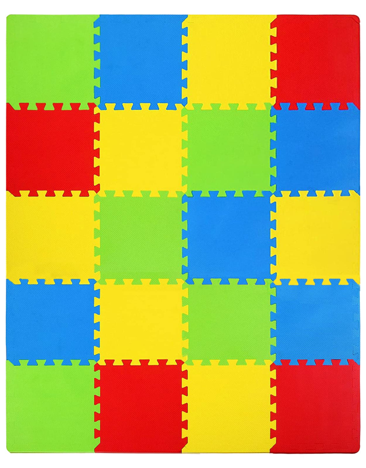 Kangler Kids Puzzle Play Mats interlocking tiles create a safe, colorful play area at home