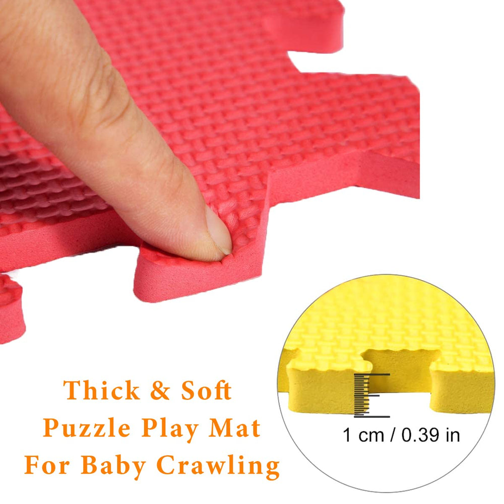 Kangler Kids Puzzle Play Mats textured surface reduces slips and cleans easily