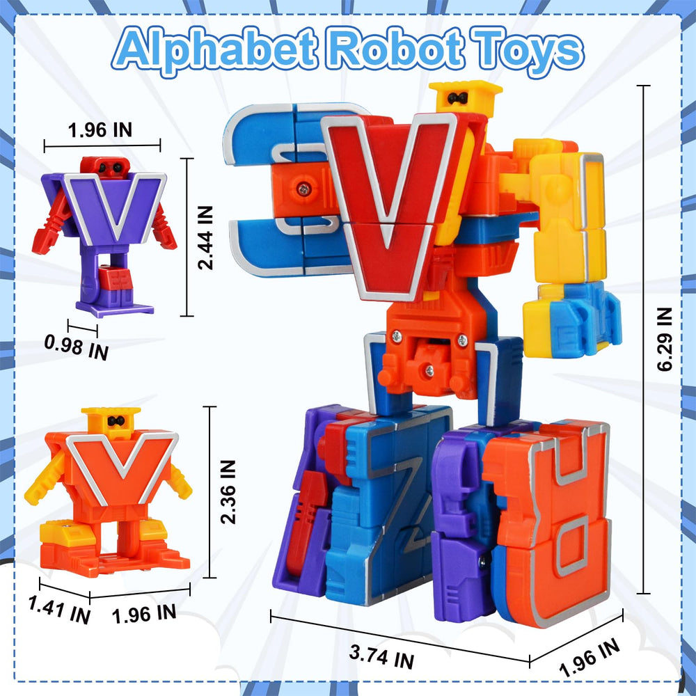 Kannove Alphabots mega robots cluster illustrating teamwork-inspired STEM exploration.
