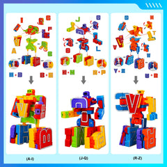 Kannove Alphabots offers a festive toddler gift with 24 hidden deformable bots