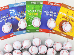 Kannove baseball stress ball keychain set for classroom exchanges, ideal for non-candy Valentine rewards.