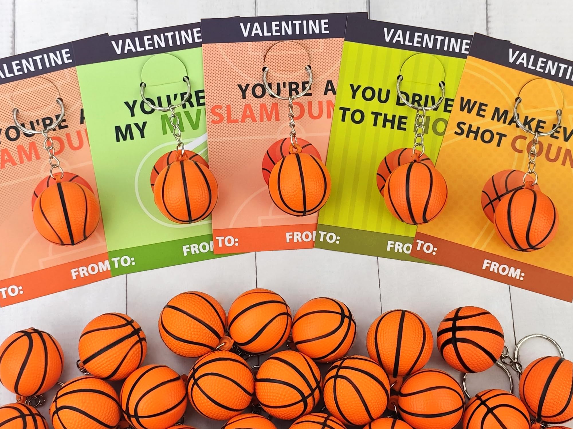 Kannove basketball stress-ball keychain, ideal for classroom exchanges