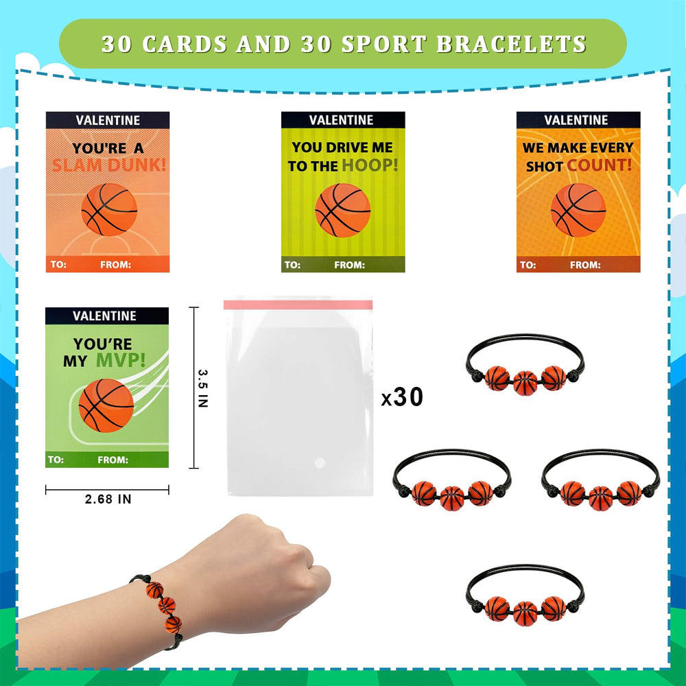 Kannove valentines bracelet cards for kids, ideal for personal messages